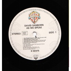 David Sanborn – As We Speak, LP, Warner Bros. WB-K-56975