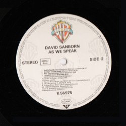 David Sanborn – As We Speak, LP, Warner Bros. WB-K-56975