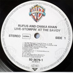 Rufus And Chaka Khan* – Stompin' At The Savoy, 2x LP, Warner Bros. 92-3679-1