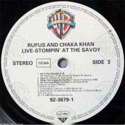 Rufus And Chaka Khan* – Stompin' At The Savoy, 2x LP, Warner Bros. 92-3679-1