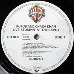 Rufus And Chaka Khan* – Stompin' At The Savoy, 2x LP, Warner Bros. 92-3679-1