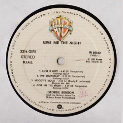 George Benson ‎– Give Me The Night, LP, Warner Bros. W-56823