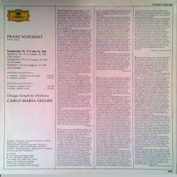 Schubert: Symphonie Nr. 9, Chicago Symphony Orch., Carlo Maria Giulini, LP, Deutsche Grammophon 2530-882