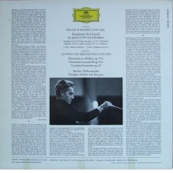 Schubert/Beethoven: Symphonie Nr. 8 / Fidelio - Leonore III - Coriolan, Berliner Philharm., Karajan, LP, DG 139-001