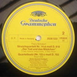 Schubert, Der Tod Und Das Mädchen (Streichquartett D-Moll / Quartettsatz C-Moll), Melos Quartett Stuttgart, LP, DG 2530-533