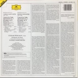 Saint-Saëns/Wieniawski: Violin Concerto No.3 / Violin Concerto No.2, Itzhak Perlman, Orch. De Paris, Barenboim, LP, DG 410-526-1