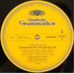 Schumann: Symphonie "Spring" Nr.1 / Symphonie Nr. 4, Chicago Symphony Orch., Barenboim, LP, DG 2530-660
