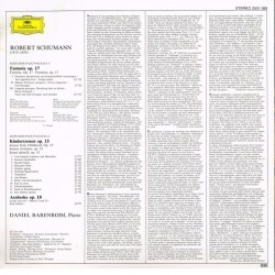 Robert Schumann: Kinderszenen / Arabeske / Fantasie, Daniel Barenboim, LP, Deutsche Grammophon 2531-089