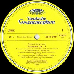 Robert Schumann: Kinderszenen / Arabeske / Fantasie, Daniel Barenboim, LP, Deutsche Grammophon 2531-089