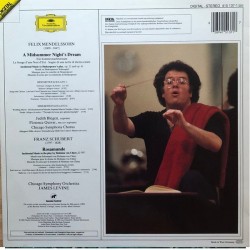 Mendelssohn/Schubert: A Midsummer Night's Dream/Rosamunde, Blegen, Quivar, Chicago Symphony Chorus & Orch., Levine, DG 415-137-1