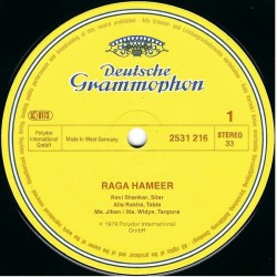 Ravi Shankar – Ragas Hameer & Gara, LP, Deutsche Grammophon 2531-216