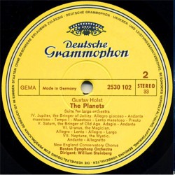 Gustav Holst: The Planets, Boston Symphony Orchestra, William Steinberg, LP, Deutsche Grammophon 2530-102