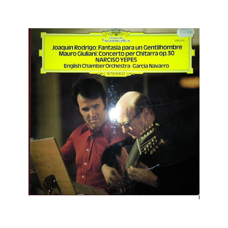 Rodrigo/Giuliani: Fantasia Para Un Gentilhombre/Concerto Per Chitarra Op. 30, Yepes, Navarro, LP, DG 2530-975
