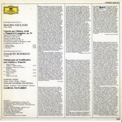 Rodrigo/Giuliani: Fantasia Para Un Gentilhombre/Concerto Per Chitarra Op. 30, Yepes, Navarro, LP, DG 2530-975