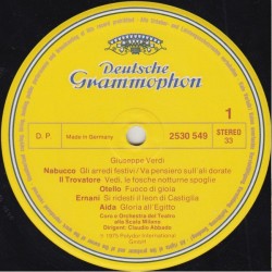 Giuseppe Verdi: Opernchöre - Opera Choruses, Coro Del Teatro Alla Scala, Claudio Abbado, LP, Deutsche Grammophon 2530-549