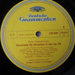Tchaikovsky: Nutcracker Suite, Serenade For Strings, Karajan, Berlin Philharmonic, LP, Deutsche Grammophon 139-030-SLPM