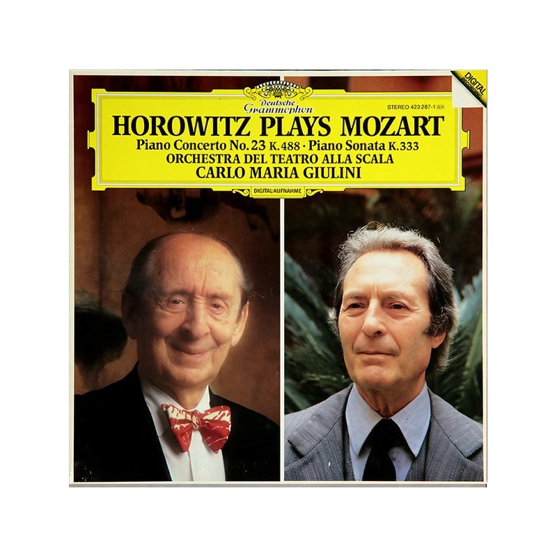 Horowitz Plays Mozart: Piano Concerto No. 23 K. 488/Piano Sonata K. 333, Orch. Teatro Alla Scala, Giulini, LP, DG 028942328716