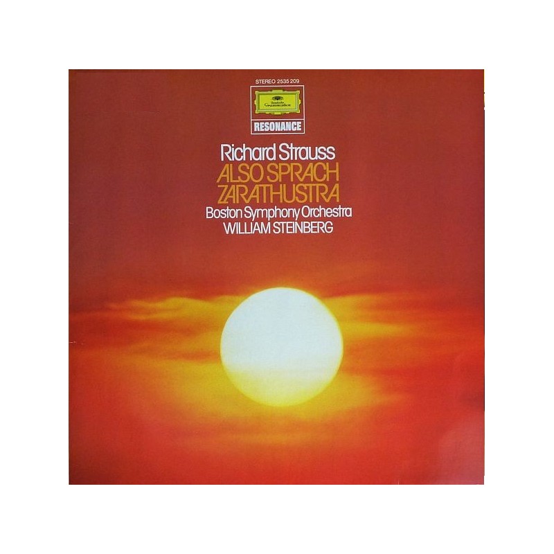Richard Strauss: Also Sprach Zarathustra, Boston Symphony Orchestra, Steinberg, LP, Deutsche Grammophon 2535-209