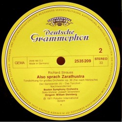Richard Strauss: Also Sprach Zarathustra, Boston Symphony Orchestra, Steinberg, LP, Deutsche Grammophon 2535-209