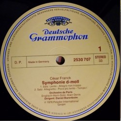 César Franck: Symphonie D-Moll, Orchestre De Paris, Daniel Barenboim, LP, Deutsche Grammophon 2530-707