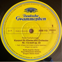 Tchaikovsky: Piano Concerto No. 1 In B Flat Minor, Martha Argerich, Royal Philharmonic Orchestra, Dutoit, LP, DG 2530-112