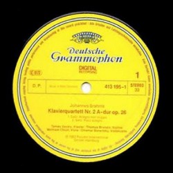 Brahms: Quartet In A Major Op.26/Quartet In C Minor Op.60, Vásáry, Brandis, Christ, Borwitzky, 2x LP, DG 028941319418
