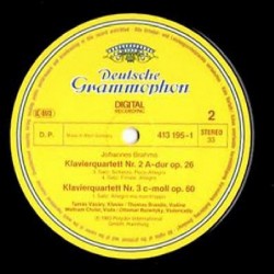 Brahms: Quartet In A Major Op.26/Quartet In C Minor Op.60, Vásáry, Brandis, Christ, Borwitzky, 2x LP, DG 028941319418