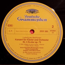 Beethoven: Klavierkonzert No. 5 "Emperor", Arturo Benedetti Michelangeli, Wiener Symphoniker, Giulini, LP, DG 2531-385