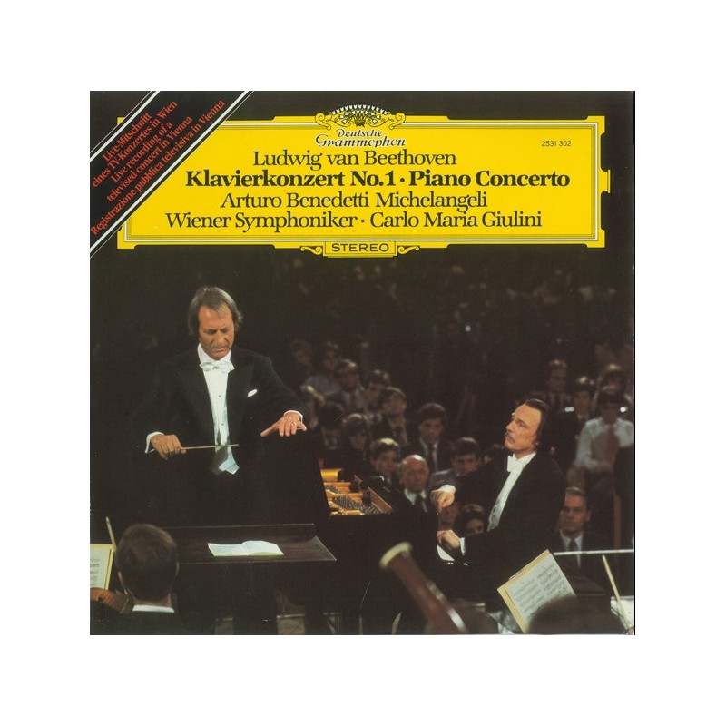 Beethoven: Klavierkonzert No. 1, Arturo Benedetti Michelangeli, Wiener Symphoniker, Carlo Maria Giulini, LP, DG 2531-302