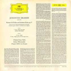 Brahms: Violinkonzert In D-Dur, Christian Ferras, Berliner Philharmoniker, Karajan, LP, Deutsche Grammophon 138-930-SLPM