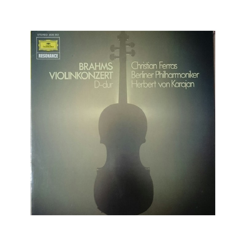 Brahms: Violinkonzert D-Dur, Christian Ferras, Berliner Philharmoniker, Karajan, LP, Deutsche Grammophon 2535-353