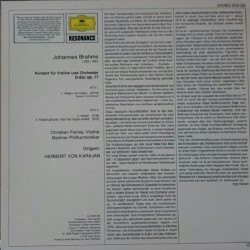 Brahms: Violinkonzert D-Dur, Christian Ferras, Berliner Philharmoniker, Karajan, LP, Deutsche Grammophon 2535-353