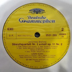Johannes Brahms: Streichquartette Op.51, No. 1 & No. 2, LaSalle Quartet, LP, Deutsche Grammophon 2531-255