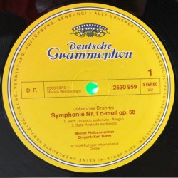 Johannes Brahms: Symphonie Nr. 1, Karl Böhm, Wiener Philharmoniker, LP, Deutsche Grammophon 2530-959