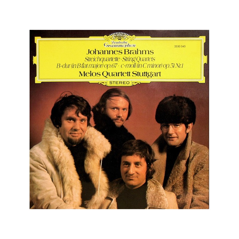 Brahms: String Quartets, B-Dur, Op. 67, C-Moll, Op. 51 Nr. 1, Melos Quartett, LP, DG 2530-345