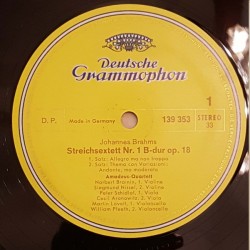 Brahms: Streichsextett Nr. 1 B-dur Op. 18, Amadeus-Quartett, Cecil Aronowitz, William Pleeth, LP, DG 139-353