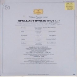 Mozart: Apollo Et Hyacinthus, Mathis, Wulkopf, Salzburger Kammerchor, Mozarteum-Orchester Salzburg, Hager, 2x LP, DG 2707-129