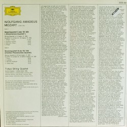 Mozart: Streichquartette C-dur KV 465 "Dissonanzen", B-dur KV 589, Tokyo String Quartet, LP, DG 2530-468