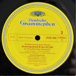 Mozart: Streichquartette C-dur KV 465 "Dissonanzen", B-dur KV 589, Tokyo String Quartet, LP, DG 2530-468
