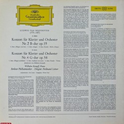 Beethoven: Klavierkonzerte Nr. 2, Nr. 4, Wilhelm Kempff, Berliner Philharmoniker, Ferdinand Leitner, LP, DG 138-775-SLPM