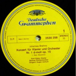 Brahms: Klavierkonzert Nr. 1 d-moll Op. 15, Emil Gilels, Berliner Philharmoniker, Eugen Jochum, LP, DG 2530-258
