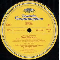 Bernstein: West Side Story, Kiri Te Kanawa, Carreras, Troyanos, Ollmann · Marilyn Horne, 2x LP gatefold, DG 415-253-1