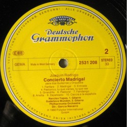 Rodrigo: Concierto De Aranjuez, Concierto Madrigal, Narciso Yepes, Philharmonia Orch., Navarro, LP, DG 2531-208