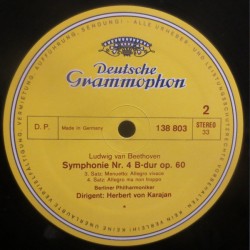 Beethoven, Symphonie Nr. 4, Berliner Philharmoniker, Herbert von Karajan, LP, DG 138-803-SLPM
