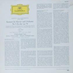 Beethoven: Klavierkonzert Nr. 5 Es-dur, Wilhelm Kempff, Berliner Philharmoniker, Ferdinand Leitner, LP, DG 138-777-SLPM