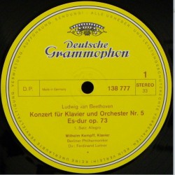 Beethoven: Klavierkonzert Nr. 5 Es-dur, Wilhelm Kempff, Berliner Philharmoniker, Ferdinand Leitner, LP, DG 138-777-SLPM