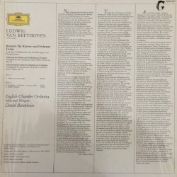 Beethoven: Piano Concerto In D Major, Arranged From Violin Concerto, Op. 61, English Chamber Orch., Barenboim, LP, DG 2530-457