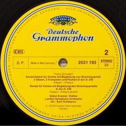 Gidon Kremer: Music For Violin & Orchestra, Beethoven, Schubert, London Symphony Orch., Tchakarov, LP, DG 2531-193