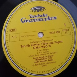 Beethoven: Sonate Für Klavier Und Horn/Trio Für Klavier, Flöte Und Fagott, Barenboim, Bloom, LP, DG 2531-293