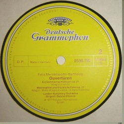 Felix Mendelssohn Bartholdy: Overtüren, A Midsummer Night's Dream, London Symphony Orch., Gabriel Chmura, LP, DG 2530-782